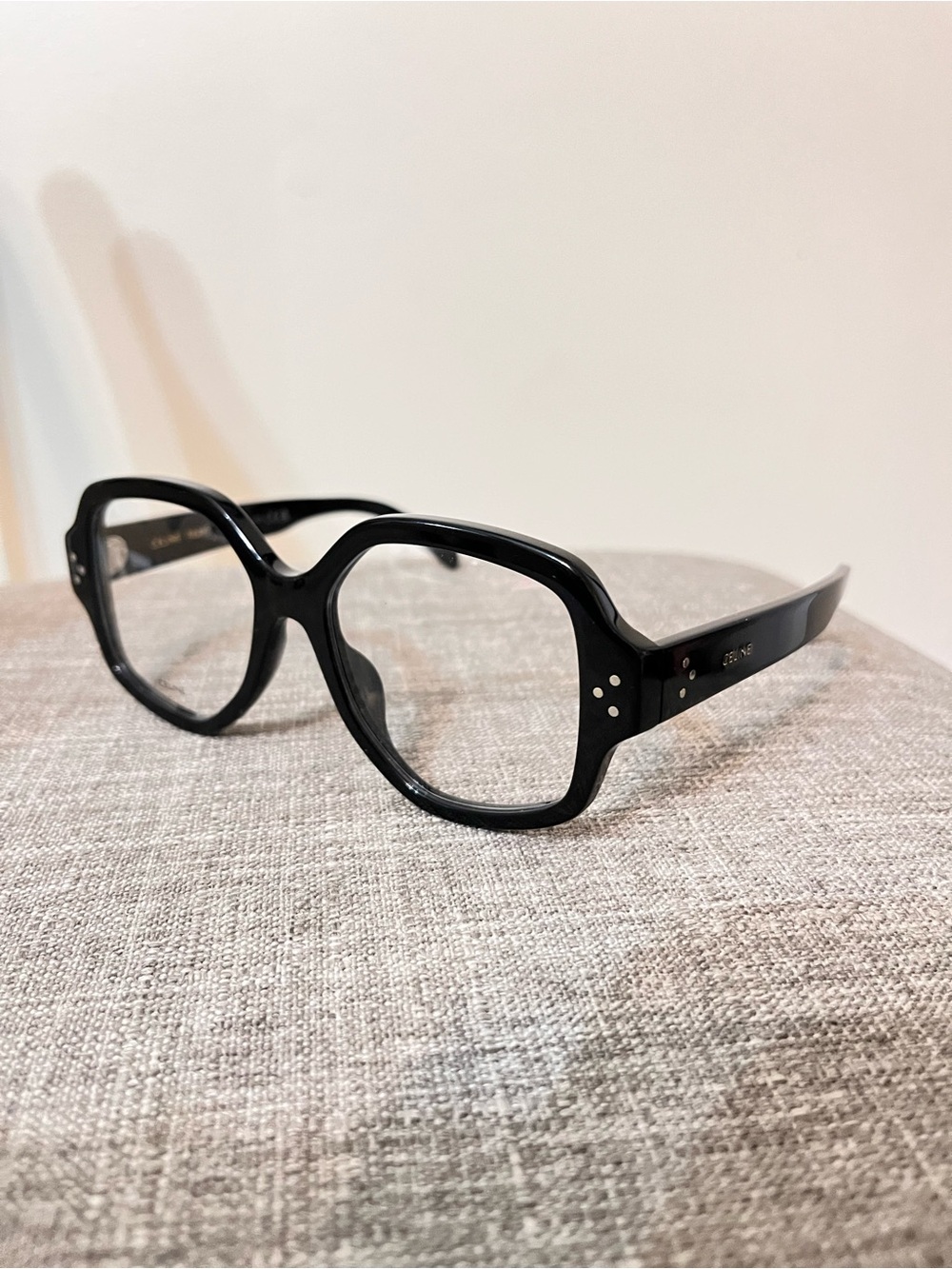 Celine Black Oversized Hexagonal Optical Glasses - Picture 3 of 6